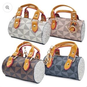 Mini Duffle Pleather Bag Charm/Keychain